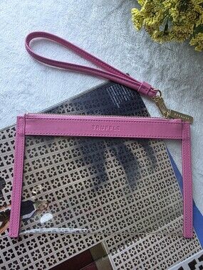 TRUFFLE Mini Clarity Clutch & Wristlet Strap -  Pink